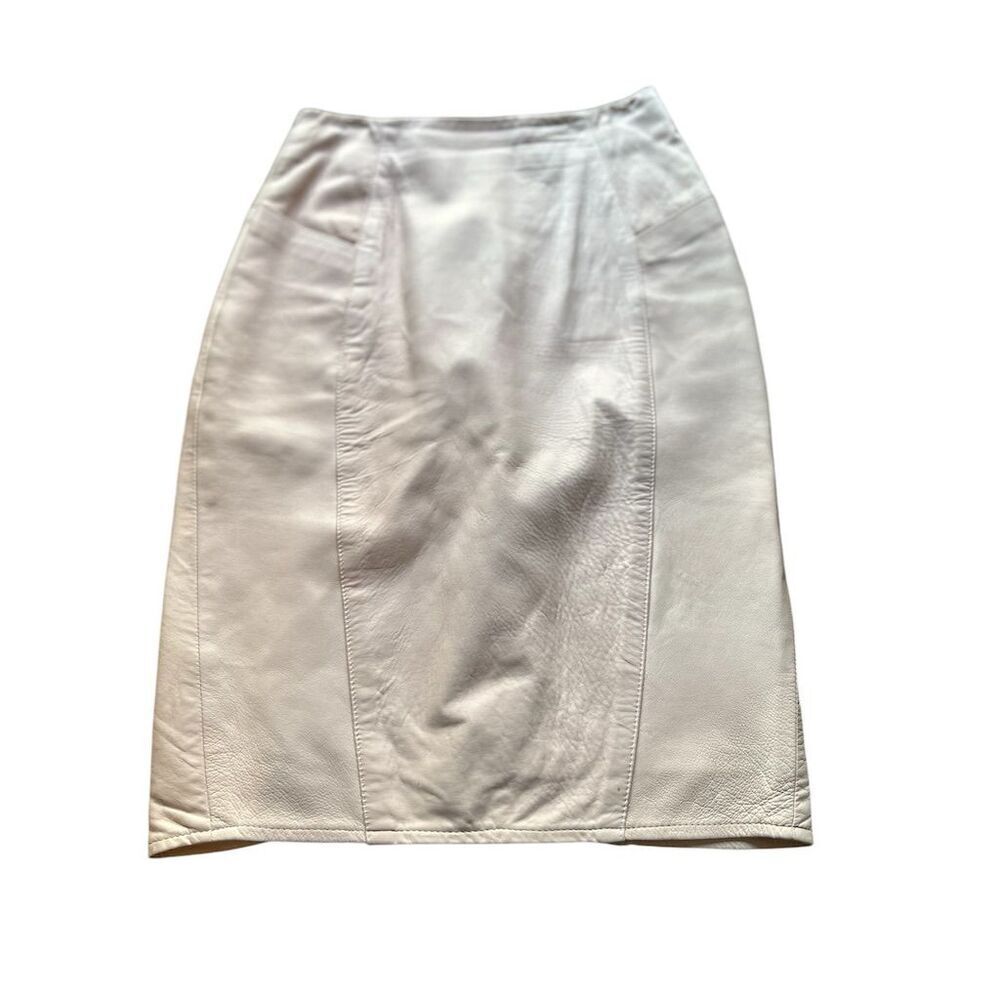 Erez Women's‎ light pink Leather Pencil Skirt Size 6 Knee Length Business
